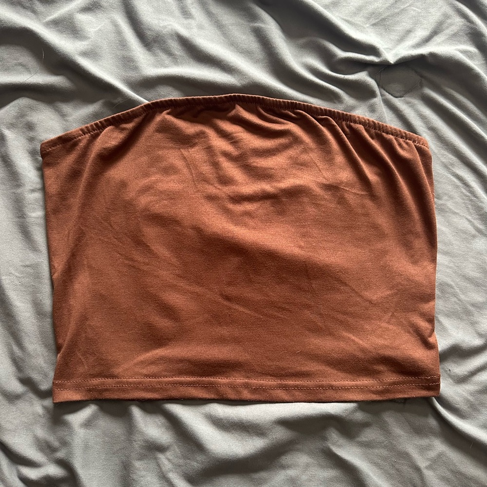 SHEIN Rust-colored Tube Top